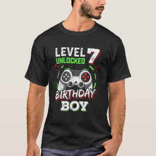 T-shirt Level 7 Birthday Video Game 7 Birt
