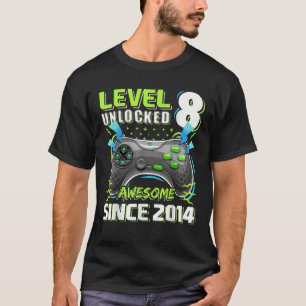T-shirt Level 8 Awesome 2014 Video Game 8th Birth