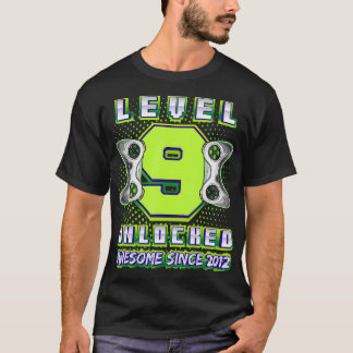 T-shirt Level 9 Awesome 2012 Video Game 9th Birth
