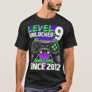 T-shirt Level 9 Awesome 2012 Video Game 9th Birth