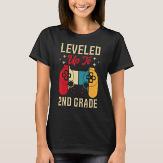 T-shirt Leveled Up To 2nd Grade Gamer Back To School First