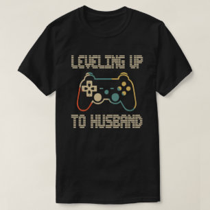 T-shirt Leveling Jusqu'À Mari Gamer Nouveau marié Groom Ca