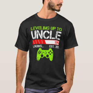 T-shirt Leveling Up To Uncle Est 2021 Vintage Uncle Uncle