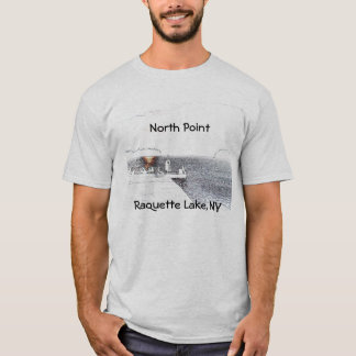 T-shirt lever de soleil (carte-PLEIN), lac du nord