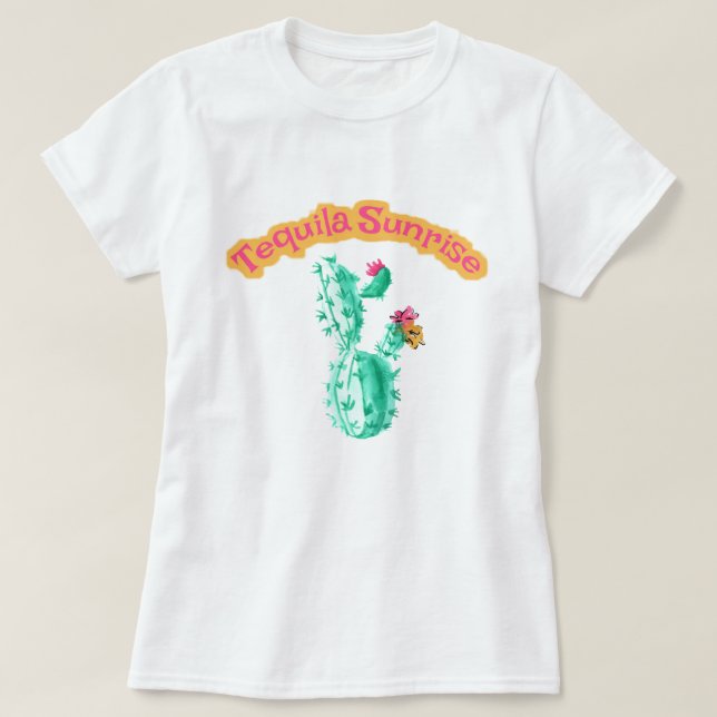T-shirt Lever de soleil de Tequila (Design devant)