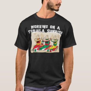 T-shirt Lever de soleil mexicain drôle de tequila