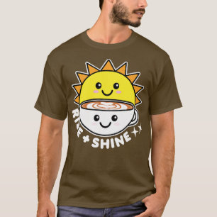 T-shirt Lever et briller soleil et café