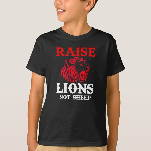 T-shirt Lever Lions Pas Moutons Moutons Frais Berger Lion (Devant)
