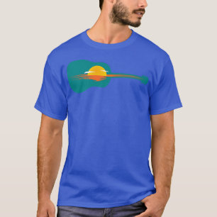 T-shirt lever ou coucher du soleil sur la Guitare1087