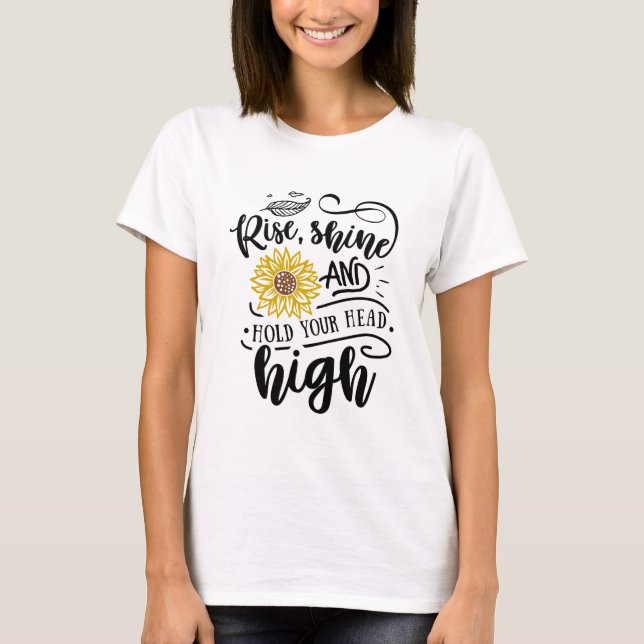 T-shirt Levez la lueur et tenez la tête haute (Devant)
