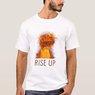 T-shirt Levez la poing flambante