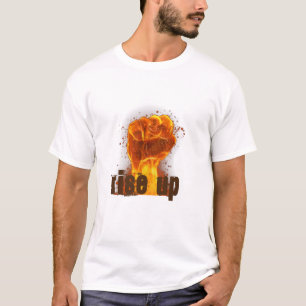 T-shirt Levez la poing flambante