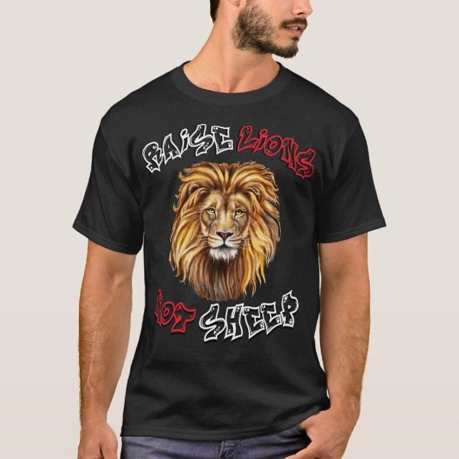T-shirt Levez le lion ne pas mouton (Devant)