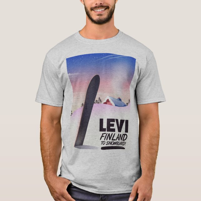 T-shirt Levi Finland Snowboard affiche voyage (Devant)
