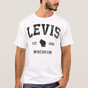 T-shirt Levis Wisconsin Wi Sports Vintages sportifs noirs