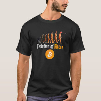 T-shirt L'Évolution De Bitcoin Btc Crypto Cryptomonnaie