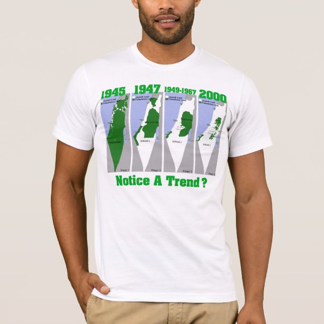 T-shirt L'évolution de la Palestine (Devant)