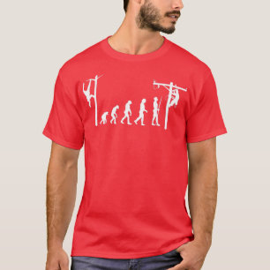 T-shirt l'évolution de l'électricien blanc