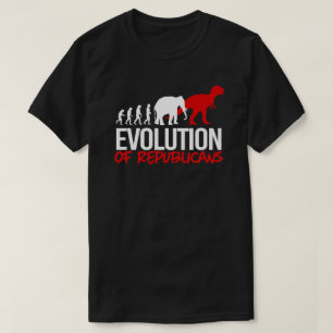 T-shirt L'évolution des républicains dans les dinosaures