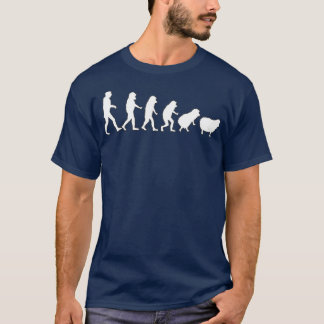 T-shirt L'évolution du mouton de l'humain au mouton réveil