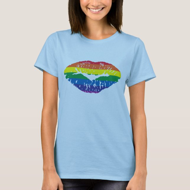 T-shirt Lèvres arc-en-ciel (Devant)