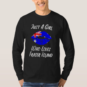 T-shirt Lèvres Bouche Amour Drapeau Australien Fraser Isla