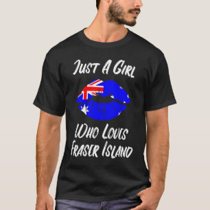 T-shirt Lèvres Bouche Amour Drapeau Australien Île Fraser