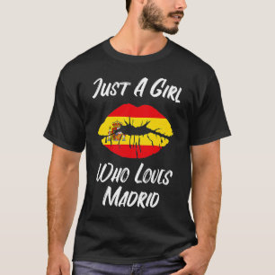 T-shirt Lèvres Bouche Amour drapeau espagnol Madrid