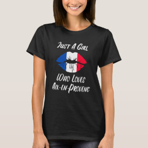 T-shirt Lèvres Bouche Amour Drapeau Français Aix en Proven