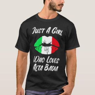 T-shirt Lèvres Bouche Amour Drapeau Italien Alta Badia