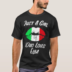 T-shirt Lèvres Bouche Amour Drapeau Italien Elba