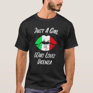 T-shirt Lèvres Bouche Amour Drapeau Italien Vicence