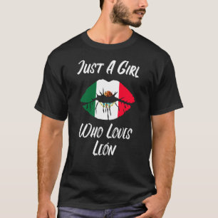 T-shirt Lèvres Bouche Amour Drapeau Mexicain Léon