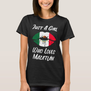 T-shirt Lèvres Bouche Amour Drapeau Mexicain Mazatlan