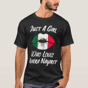 T-shirt Lèvres Bouche Amour Drapeau Mexicain Riviera Nayar