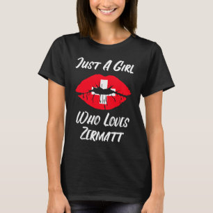 T-shirt Lèvres Bouche Amour Drapeau Suisse Zermatt