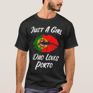 T-shirt Lèvres Bouche Amour Portugais Drapeau Porto