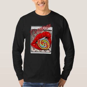 T-shirt Lèvres Candy Lollipop Hommes Femmes Idée Hip hop