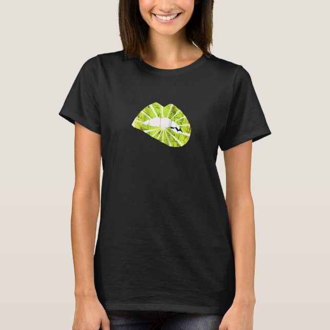 T-shirt Lèvres citron Lime aigre Lipstick Lemonade Kisser  (Devant)