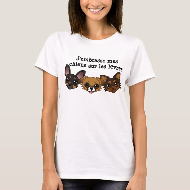 T-shirt Lèvres de les de sur de chiens de mes de (Devant)