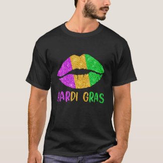 T-shirt Lèvres Déchirantes Fleur De Lys Mardi Gras Drôle