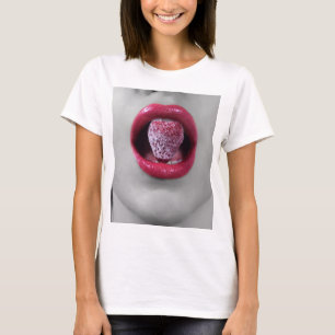 T-shirt Lèvres fraises