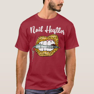 T-shirt Lèvres léopard avec Cool de perçage du technicien