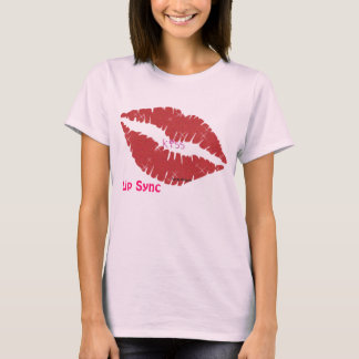 T-shirt lèvres, mot baiser, Lip Sync
