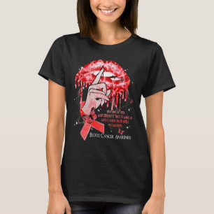 T-shirt Lèvres qui dégoulinent Papillons Femmes Cancer du 