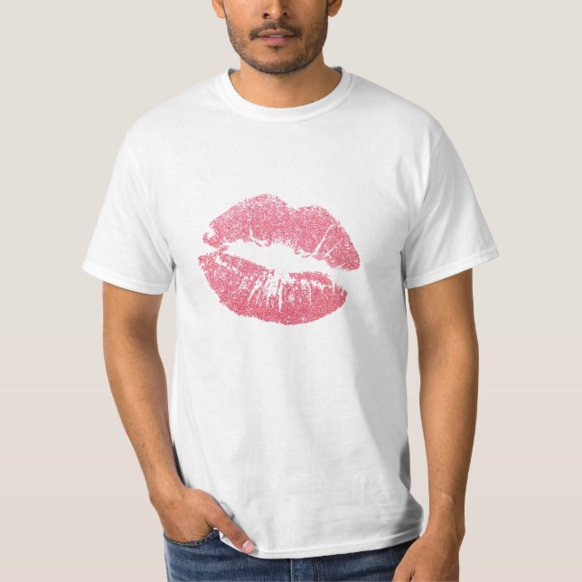 T-shirt Lèvres rose pâle (Devant)