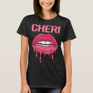 T-shirt Lèvres roses - Nom Cheri