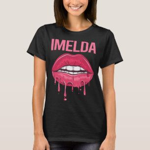 T-shirt Lèvres roses - Nom d'Imelda