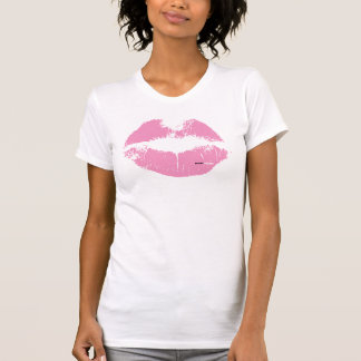 T-shirt Lèvres roses sur le réservoir
