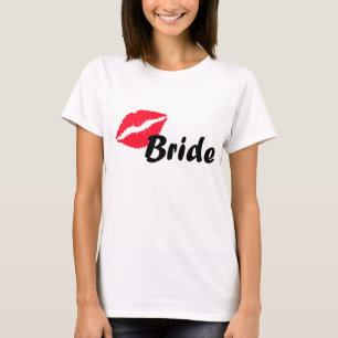T-shirt Lèvres rouge mariée